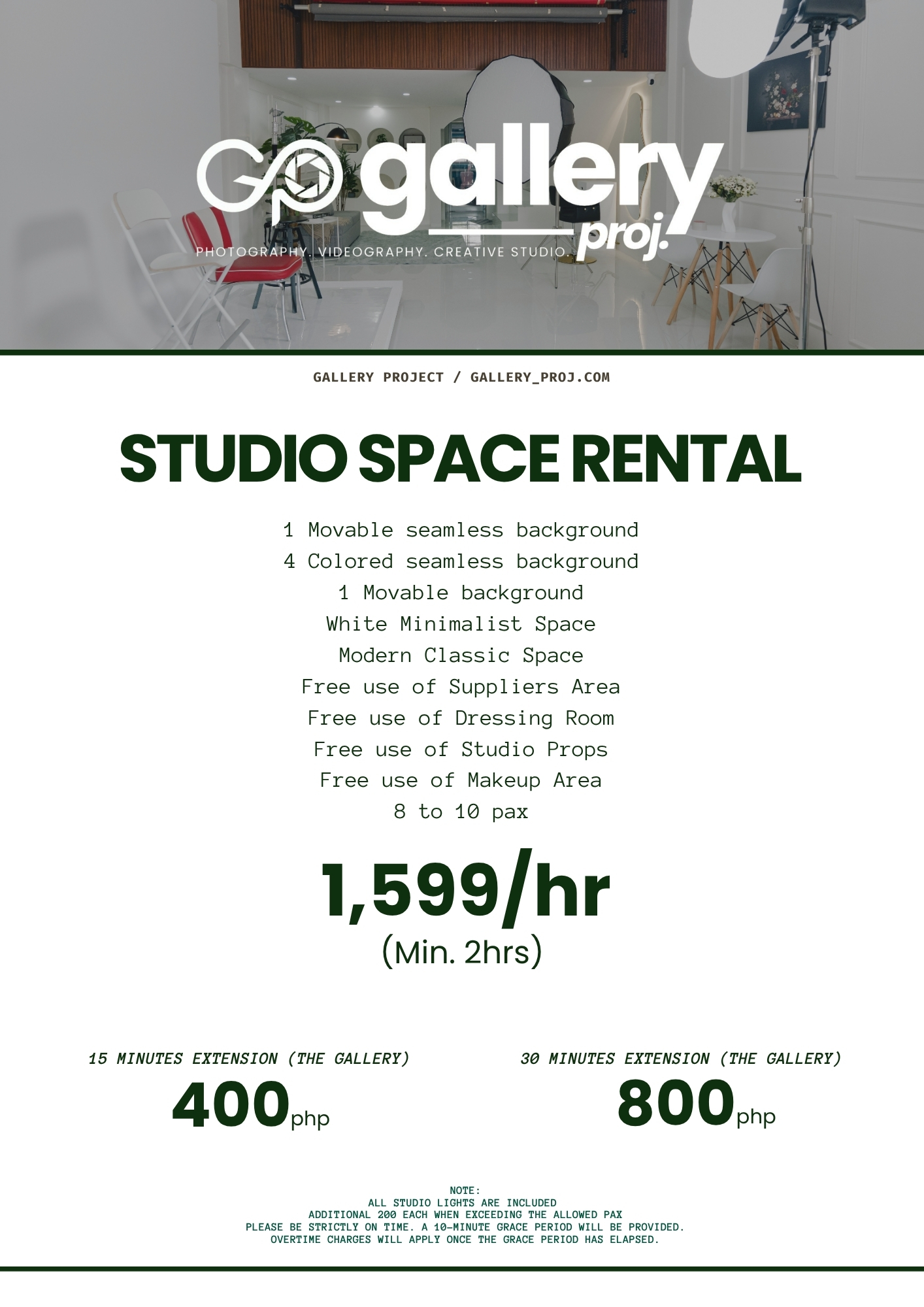 Studio Space Rental